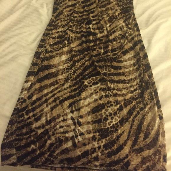 Ashley Stewart animal print cocktail dress size 12 - Picture 4 of 6